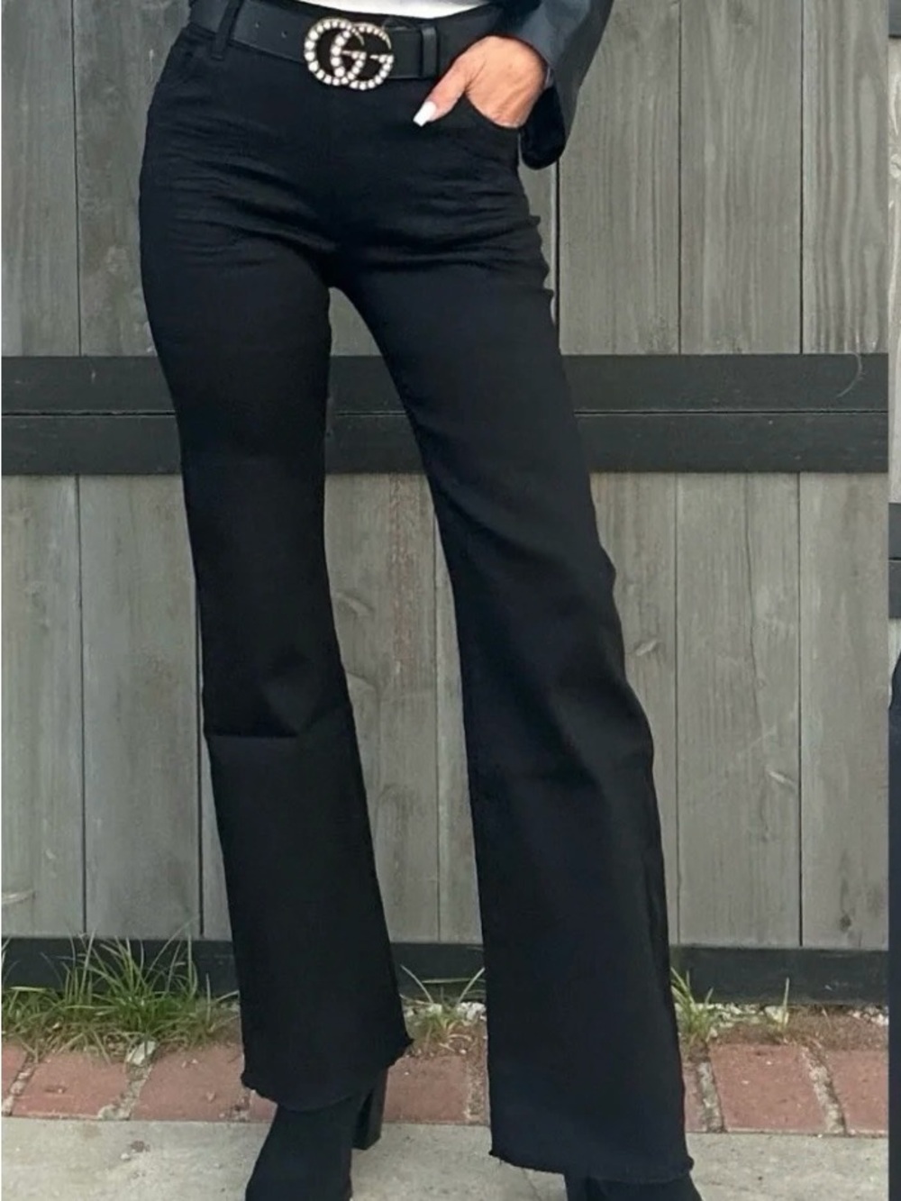 BEVY FLOG Black Boot Cut Jeans